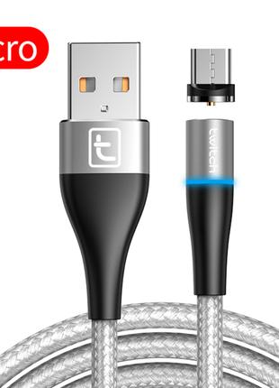 Магнитный кабель Twitch USB - Micro USB 1 метр CD22134 Серебри...