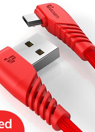 Кабель Tiegem 2.4A USB - Micro USB 1 метр NN38444 Красный