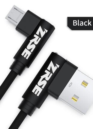 Кабель Zrse 2.4A USB - Micro USB 1 метр AS893211 Черный