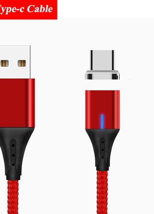 Магнитный кабель Tiegem USB - Type-C 2 метра DE43111 Красный