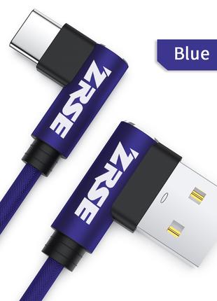 Кабель быстрой зарядки Quick Charge 2.4A Zrse USB - Type-C 1 м...