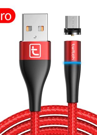 Магнитный кабель Twitch USB - Micro USB 1 метр CD22134 Красный
