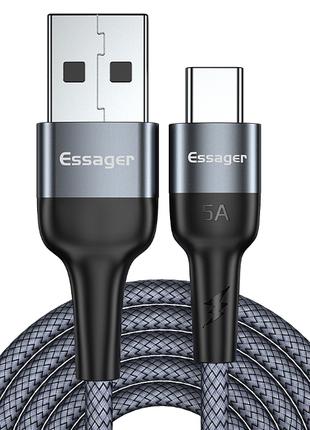 Кабель быстрой зарядки Quick Charge 5A Essager USB - Type-C 1 ...