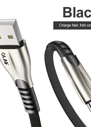 Кабель быстрой зарядки Quick Charge 3 A Olaf USB - Type-C 1 ме...