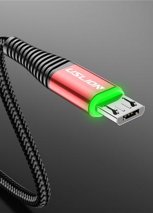 Кабель быстрой зарядки Uslion 3A USB - Micro USB 1 метр DE2142...