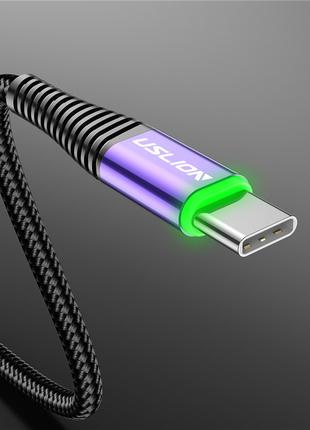 Кабель быстрой зарядки Quick Charge 3A Uslion USB - Type-C 1 м...