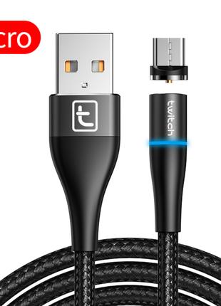 Магнитный кабель Twitch USB - Micro USB 1 метр CD22134 Черный