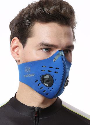 Спортивная маска-респиратор KN95 с угольным фильтром. Маска мн...