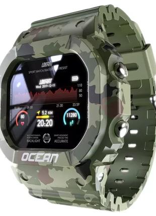 Мужские умные смарт часы Smart Watch CQ64-G / Фитнес браслет т...