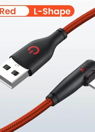 Кабель угловой для быстрой зарядки iPhone USB - Lightning FJ72...