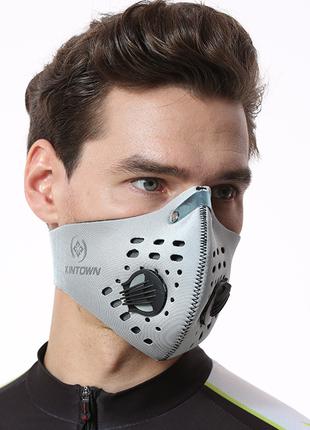 Спортивная маска-респиратор KN95 с угольным фильтром. Маска мн...