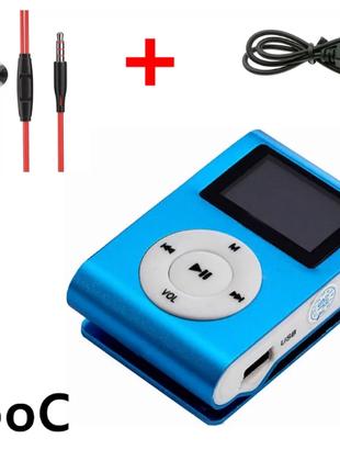 Мини MP3 Плеер Клипса с Экраном + Наушники PO82-C