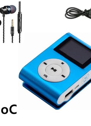 Мини MP3 Плеер Клипса с Экраном + Наушники PO68-C