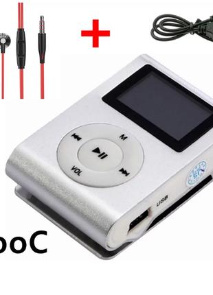 Мини MP3 Плеер Клипса с Экраном + Наушники PO82-S