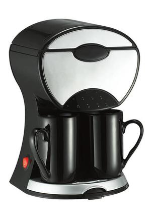 Кофеварка капельная Maestro MR-404600 Вт + 2 чашки Черный
