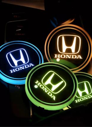 Подсветка подстаканника с логотипом автомобиля HONDA