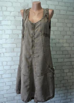 Льняное стильное платье  "e - woman"      p.r.c.
