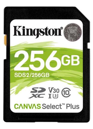 SDXC 256GB UHS-I/U3 Class 10 Kingston Canvas Select Plus R100/...