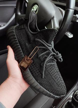 🔥мужские кроссовки adidas yeezy boost 350 v2 triple black🔥