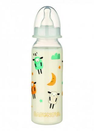 Бутылочка для кормления Baby-Nova Декор пластиковая ночная 240...