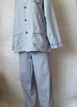 Новая мужская пижама (в составе хлопок) в мелкие квадратики, р...