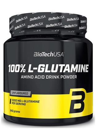 Аминокислота BioTech 100% L-Glutamine, 240 грамм
