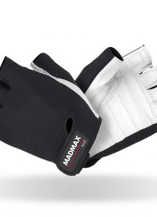 Перчатки для фитнеса MAD MAX Basic MFG 250, Black/White XL