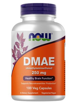 Натуральная добавка NOW DMAE 250 mg, 100 вегакапсул