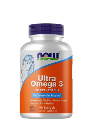 Жирные кислоты NOW Ultra Omega-3, 90 капсул