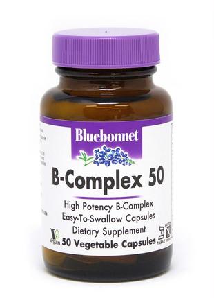 Вітаміни та мінерали Bluebonnet Nutrition В-Complex 50, 50 вег...