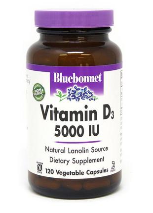 Вітаміни та мінерали Bluebonnet Nutrition Vitamin D3 5000IU, 1...