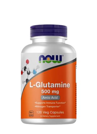 Аминокислота NOW L-Glutamine 500 mg, 120 капсул
