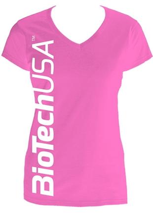Женская футболка BioTech, розовая S