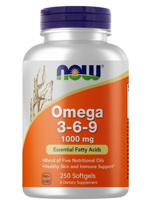 Жирні кислоти NOW Omega 3-6-9, 250 капсул