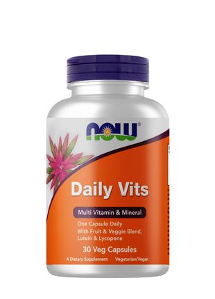 Вітаміни та мінерали NOW Daily Vits, 30 вегакапсул