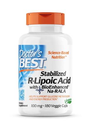Витамины и минералы Doctor's Best Stabilized R-Lipoic Acid 100...