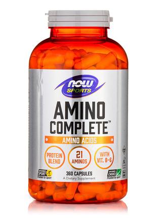 Аминокислота NOW Sports Amino Complete, 360 капсул