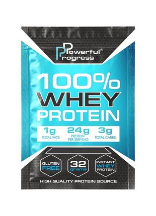 Протеин Powerful Progress 100% Whey Protein, 32 грамма Черничн...
