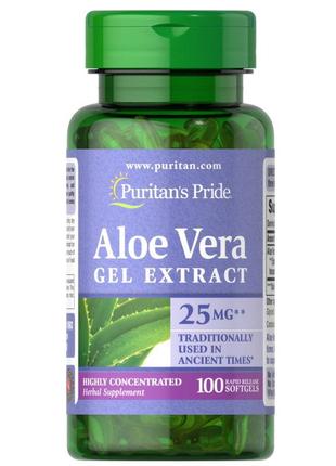 Натуральная добавка Puritan's Pride Aloe Extract 25 mg, 100 ка...