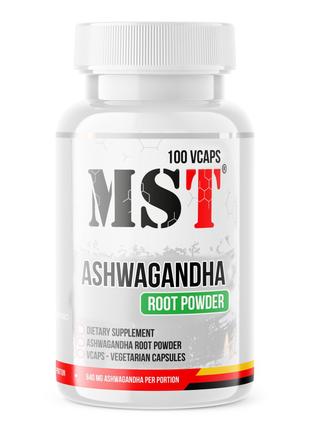 Натуральная добавка MST Ashwagandha, 100 вегакапсул