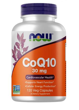 Натуральная добавка NOW CoQ-10 30 mg, 120 вегакапсул