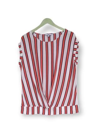 Класна блузка в смужку вільного крою з натуральної тканини next