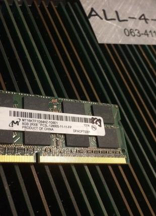 Оперативная память MICRON DDR3 8GB 1.35V PC3 12800S SO-DIMM 16...