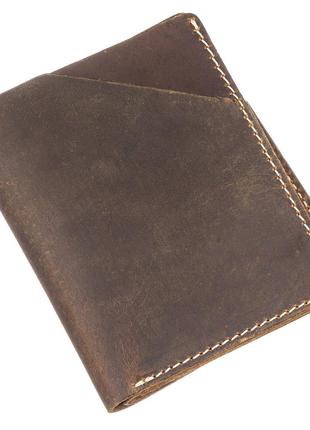 Бумажник матовий Vintage 20121 Темно-коричневий