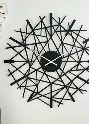 Настенные Часы черные дизайнерские Glozis Chaos B-042 50х50
