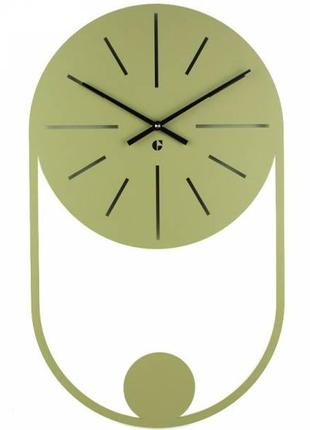 Настенные Часы дизайнерские оливковые Glozis Balance Olive B-0...