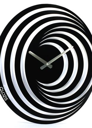 Настенные Часы металл черные Hypnosis B-009 50х45