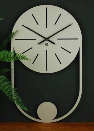 Настенные Часы дизайнерские серые Glozis Balance Gray B-041 50х30
