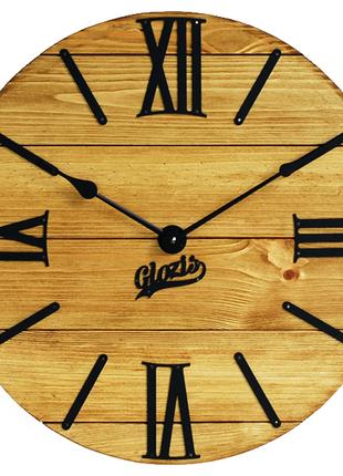 Настенные Часы Деревянные Glozis Nevada Gold A-056 40х40
