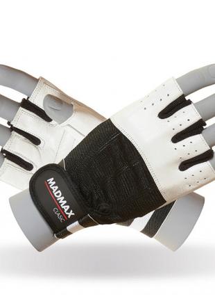 Рукавички для фітнесу MAD MAX Classic MFG 248, White M